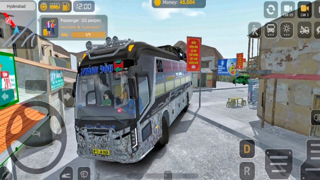 City Coach Bus Simulator Vietnam Gameplay - Uphill Offroad Bus Driving Simulator - Android Gameplay
