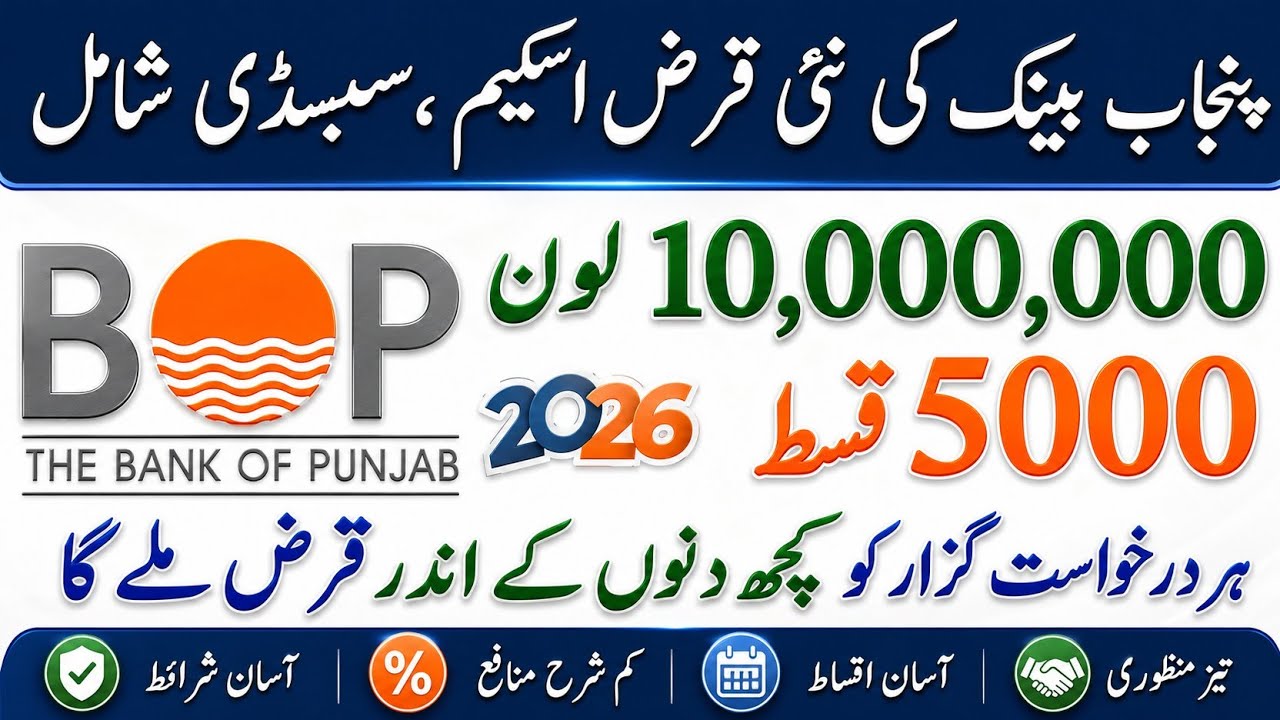Bank of Punjab New Loan Scheme 2026 | Get Up to Rs. 10 Million Loan | Complete Detail