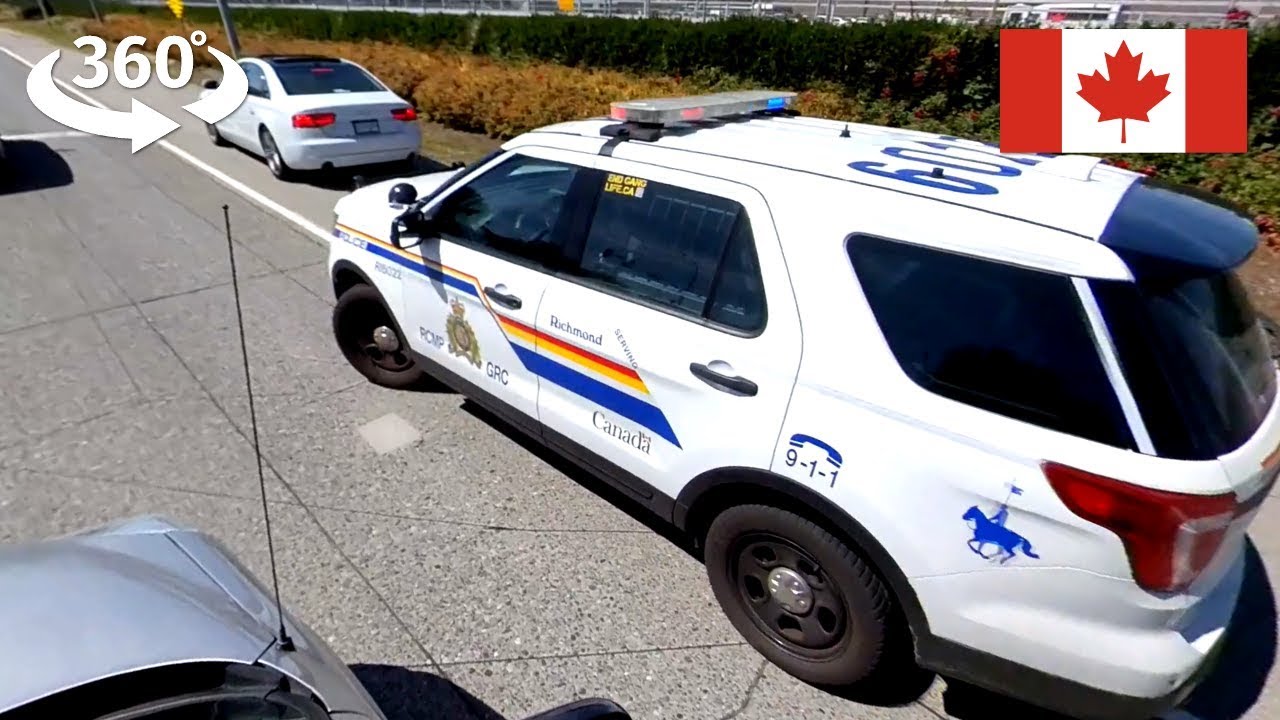 RCMP Sudden Traffic Stop in 360° Police Pull Over at Vancouver Airport (2019)