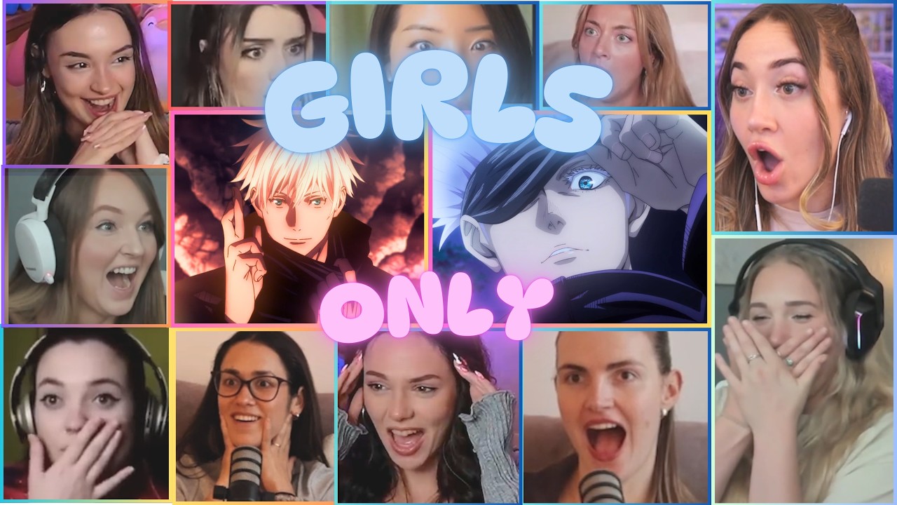GIRLS ONLY REACT - JUJUTSU KAISEN SEASON 1 EPISODE 7 GIRLS REACTION MASHUP