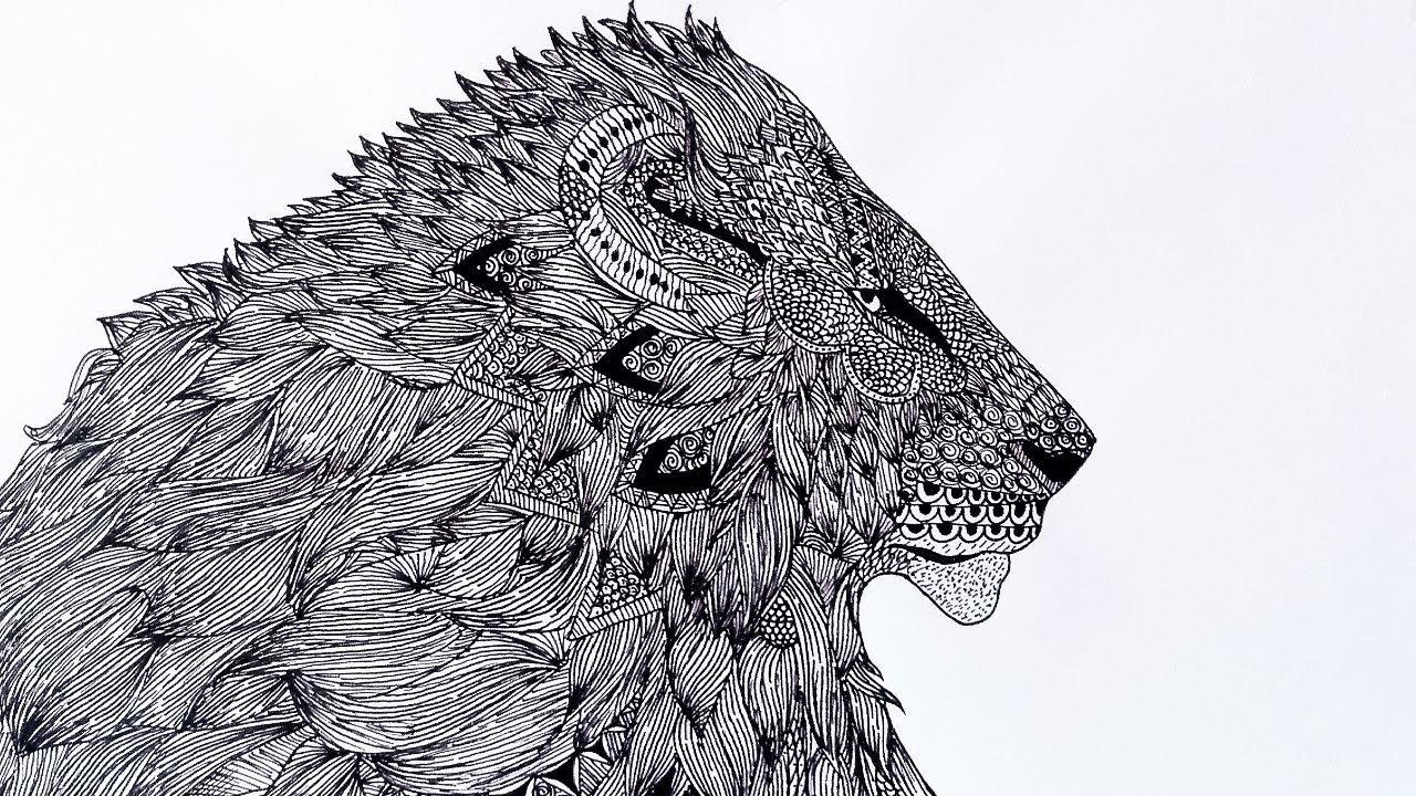 Mandala Art Lion|Mandala Art Animal | Mandala Drawing |Mandala Art Easy Designs|Zentangle Animal Art