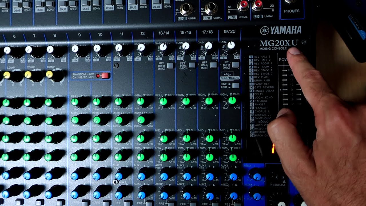 TUTORIAL CONSOLAS DE AUDIO YAMAHA MG XU - ENTRADAS, USB, ROUTING, MEZCLAS DE MONITORES AUX Y EFECTOS