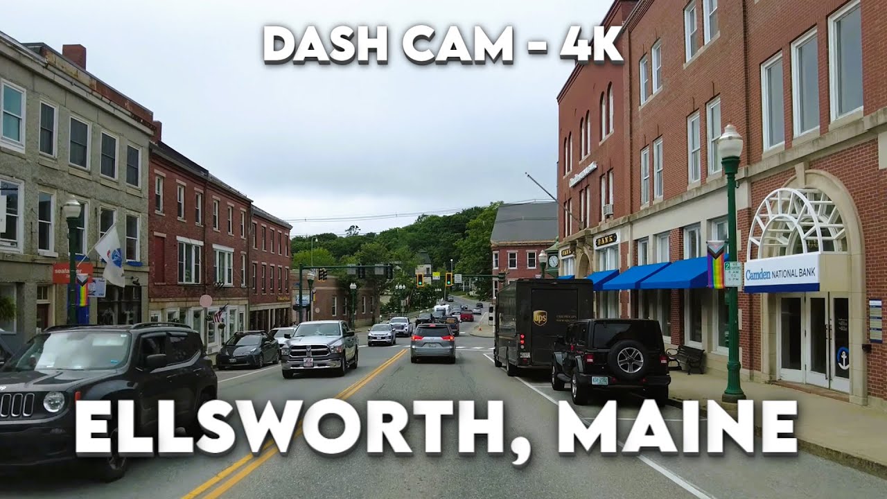 🚗 Ellsworth, Maine 😍 4K Drive