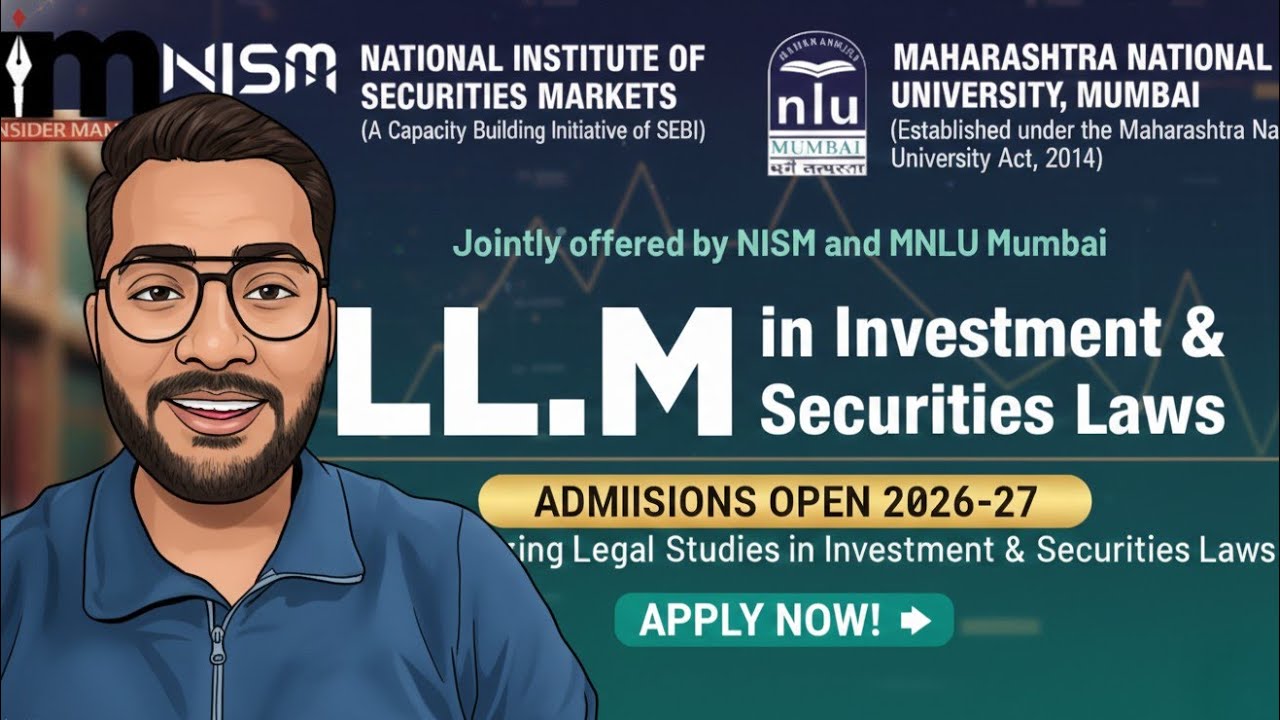 NISM LLM ADMISSION 2026-27 ! Complete details about the course@insidermantra 