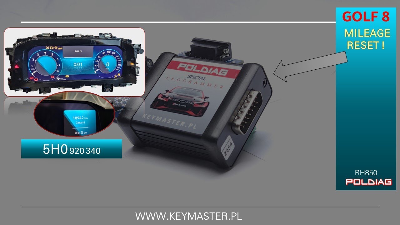 GOLF 8 (5H0920340) Mileage solution Poldiag. WORLD FIRST .Golf VIII CLUSTERS