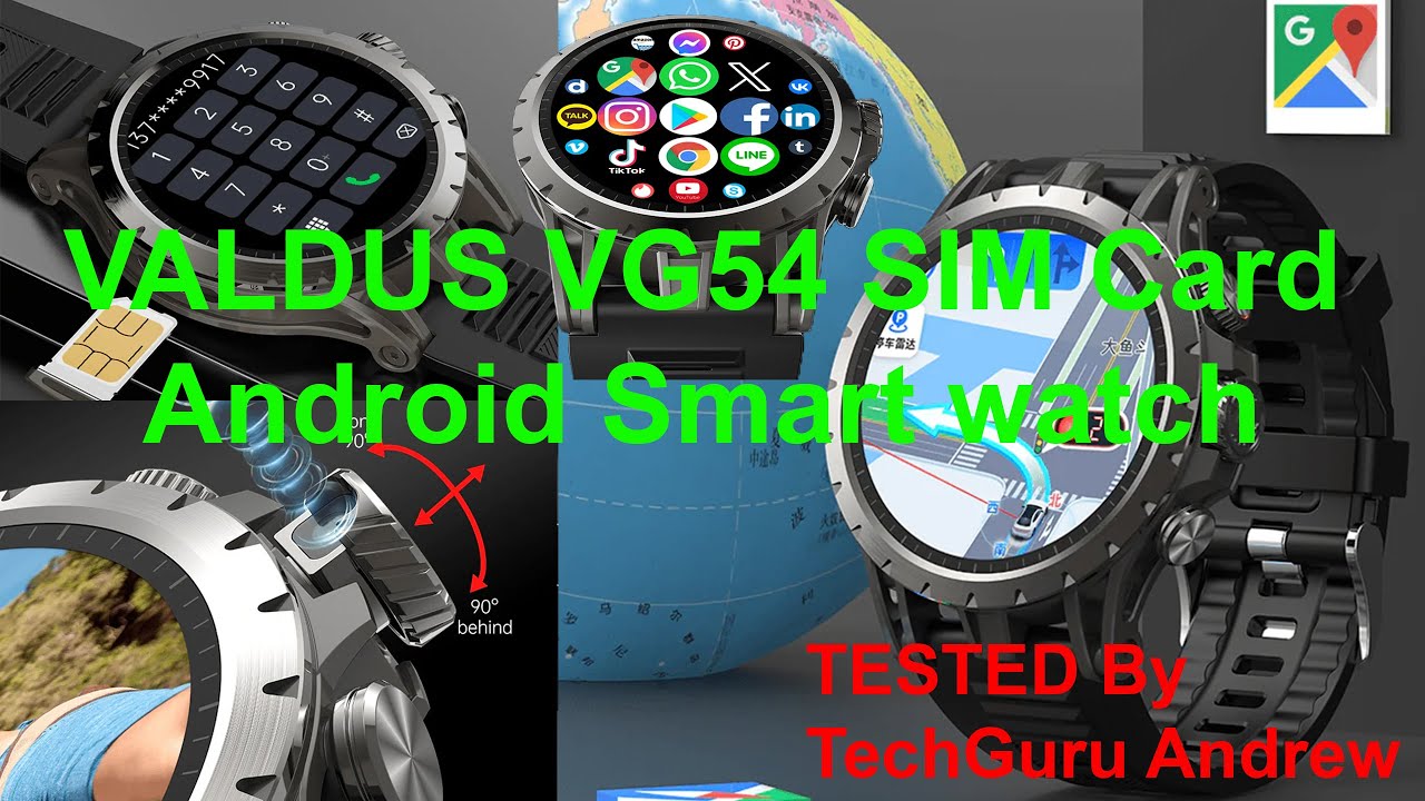 VALDUS VG54 4G SIM Card LTE Android OS Smart watch