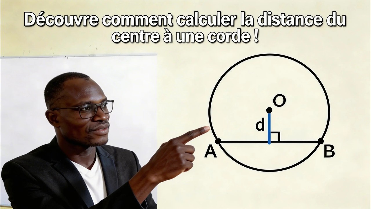 Calculer la distance du centre d'un cercle à une corde d'un cercle. | Collège ( 4è - 3è )