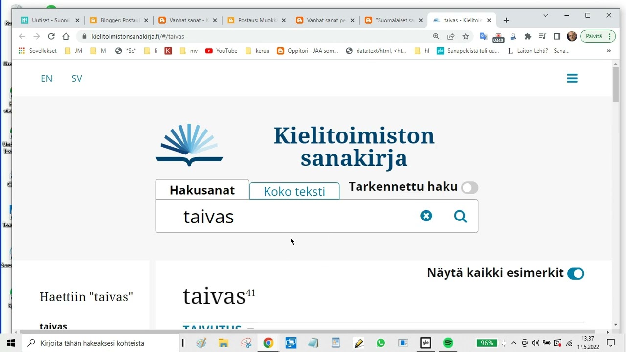 vanhat sanat - mist&auml; ne ovat suomeen tulleet