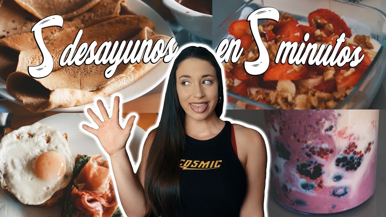 5 DESAYUNOS SALUDABLES en 5 MINUTOS | TheSaiyanKiwi