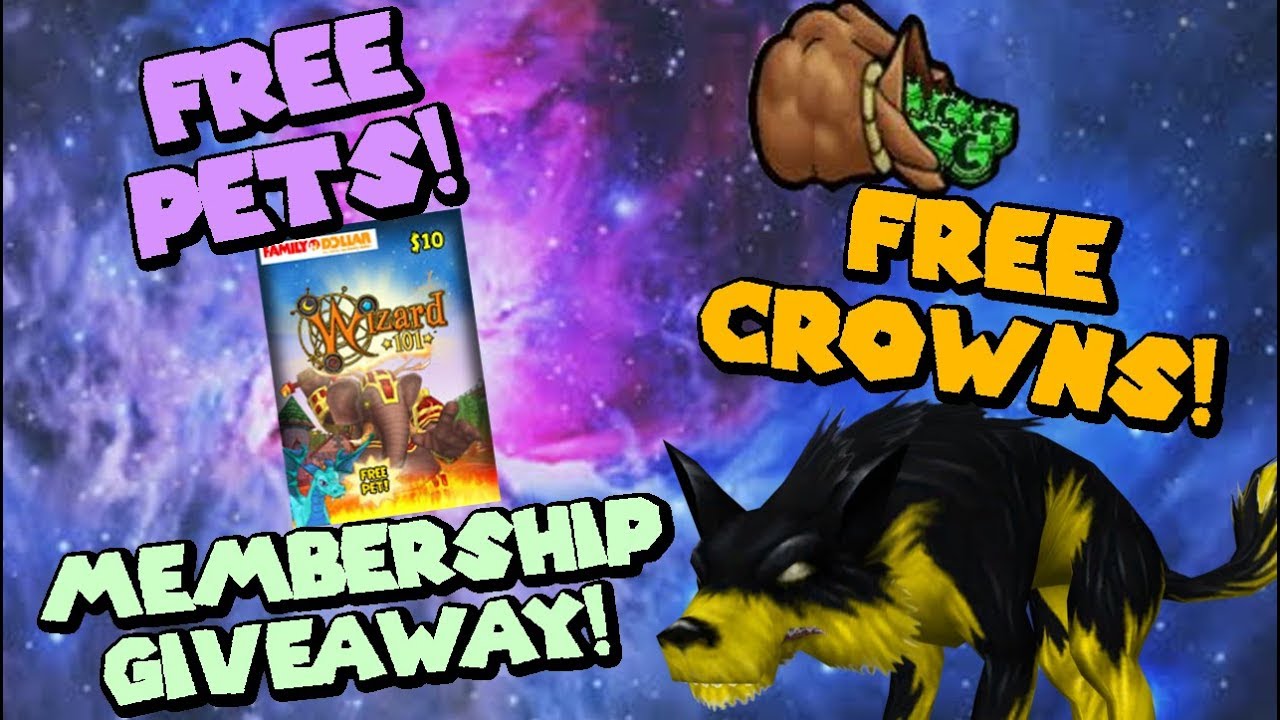 Wizard101 Free Crowns, Membership, Pet Hatching GIVEAWAY