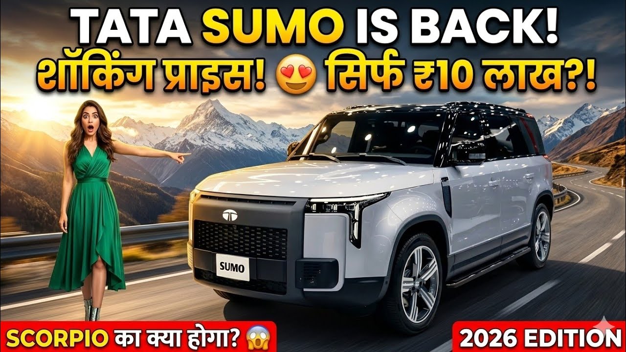 Tata Sumo 2026 New Model 😱 Starting Price ₹10 Lakh! Scorpio और Bolero को टक्कर | Full Details