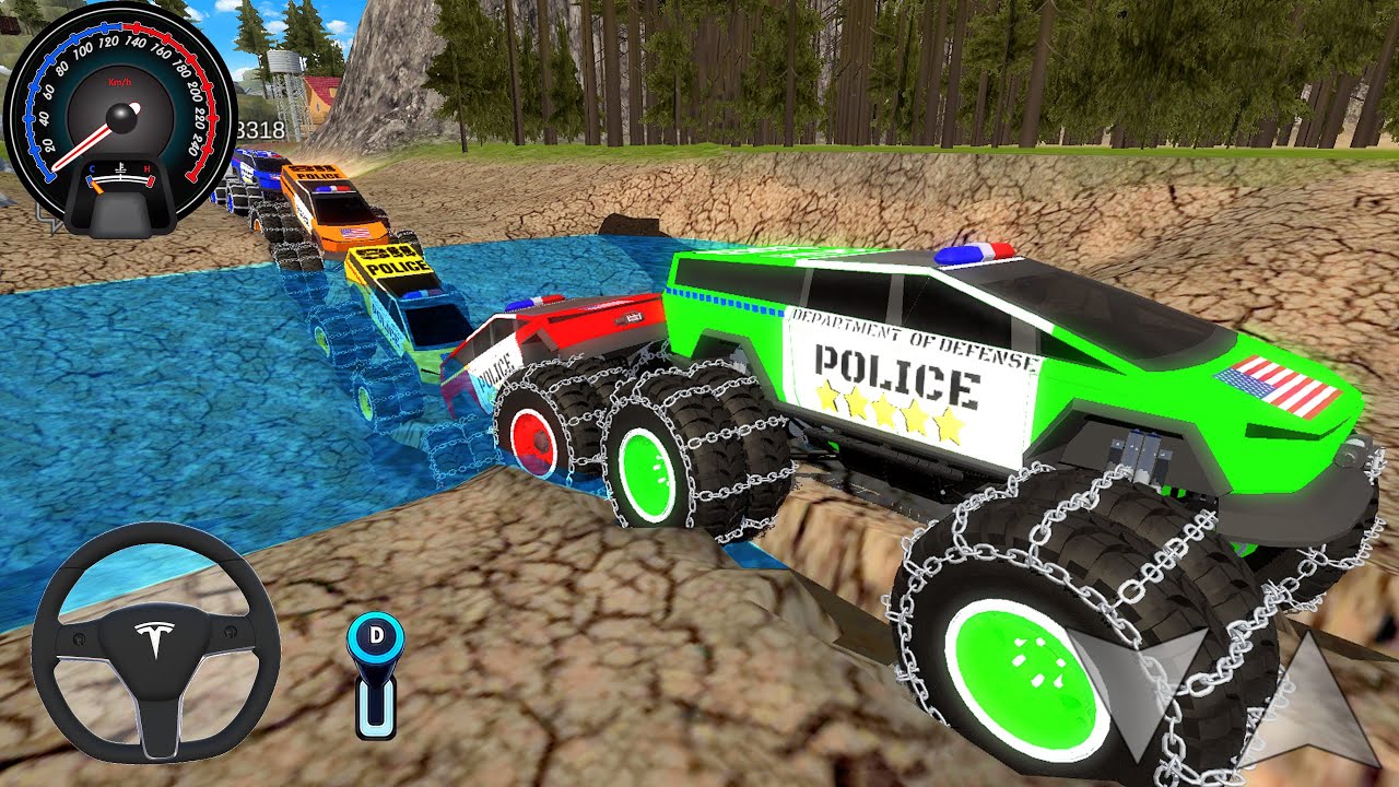 Juegos De Carros - Police Monster Trucks Impossible Driver #2 - Car Extreme Racing Android Gameplay