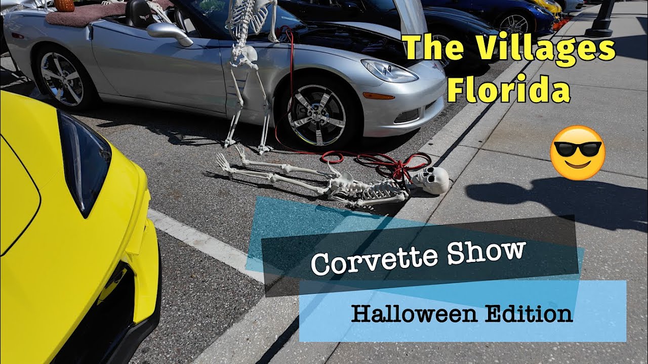 Corvette show with Halloween theme in the Villages