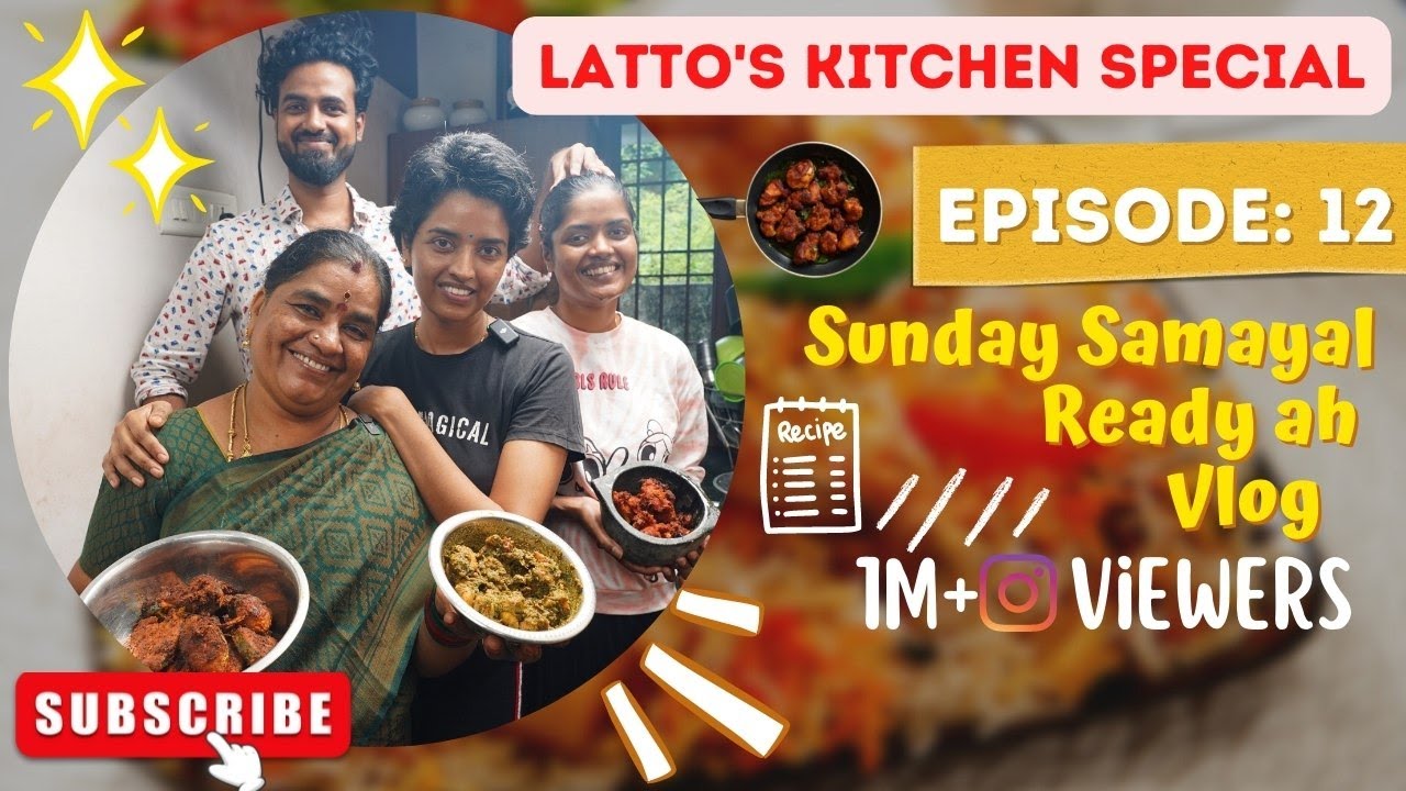 Sunday Samayal Ready ah Vlog | Latto's Kitchen Special 😍 Ep:12 #sundaysamayal #gowtisowbi #latto