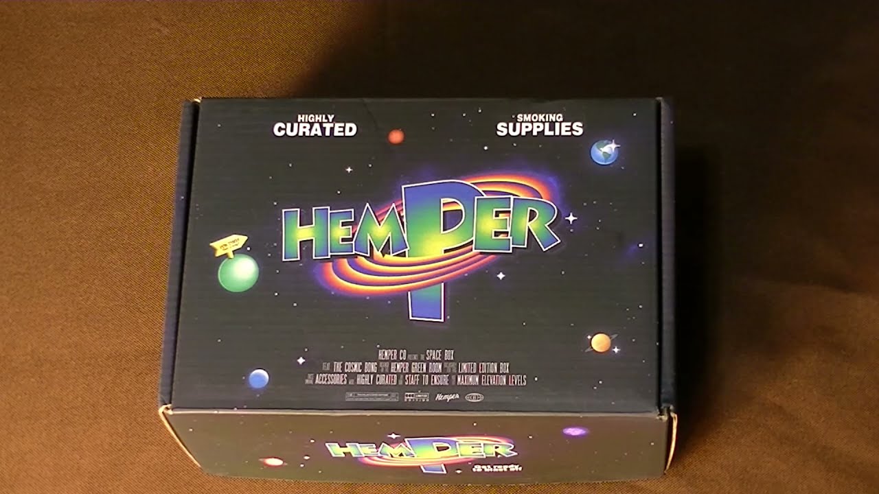 Hemper July Subscription Box Cosmic Bong Unboxing