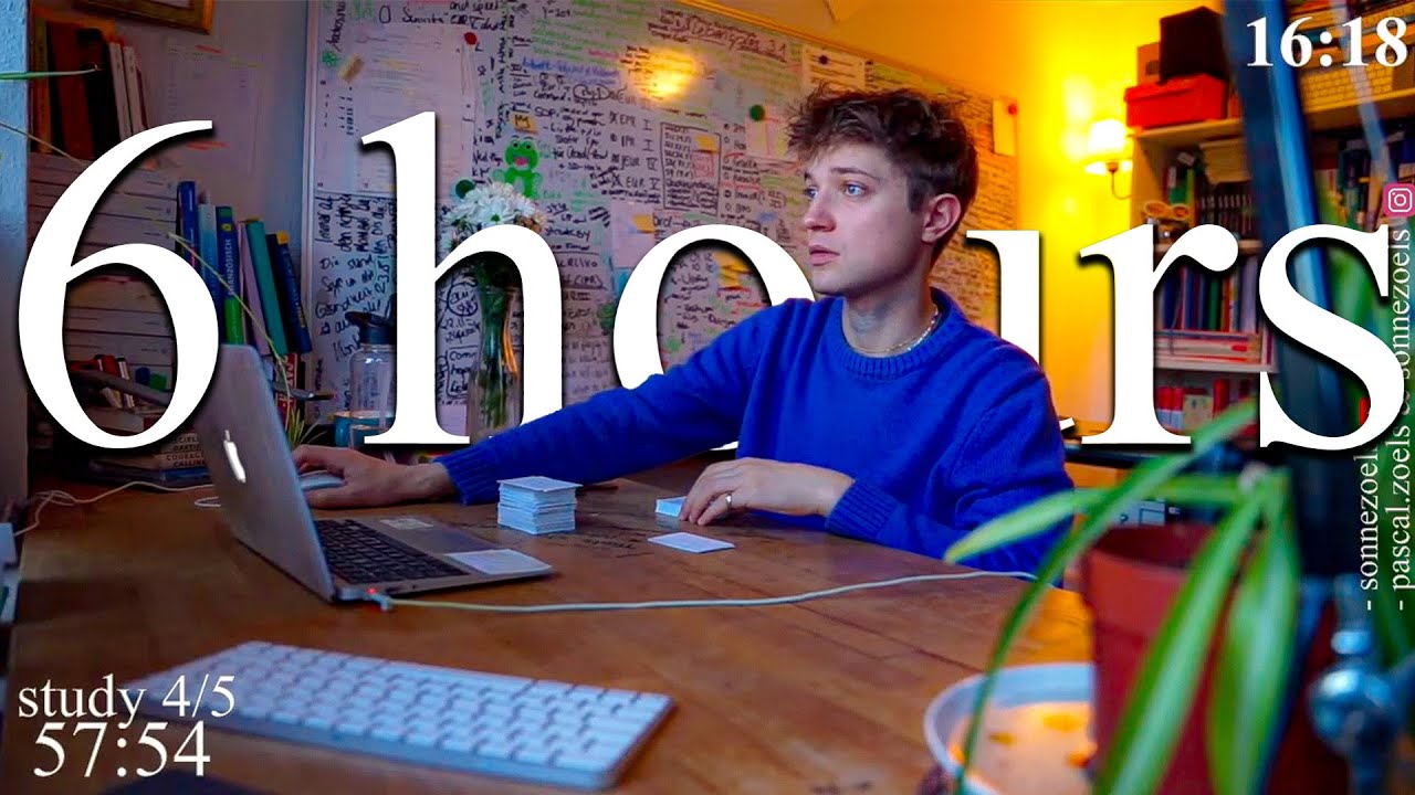 LIVE | 6-HOUR study with me 📚⛈️ rain sounds & pomodoro timer 60 & 10