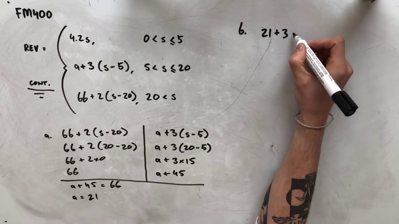 FM400 Further Maths Fortify Study Guide - "Finding Unknown Constants"