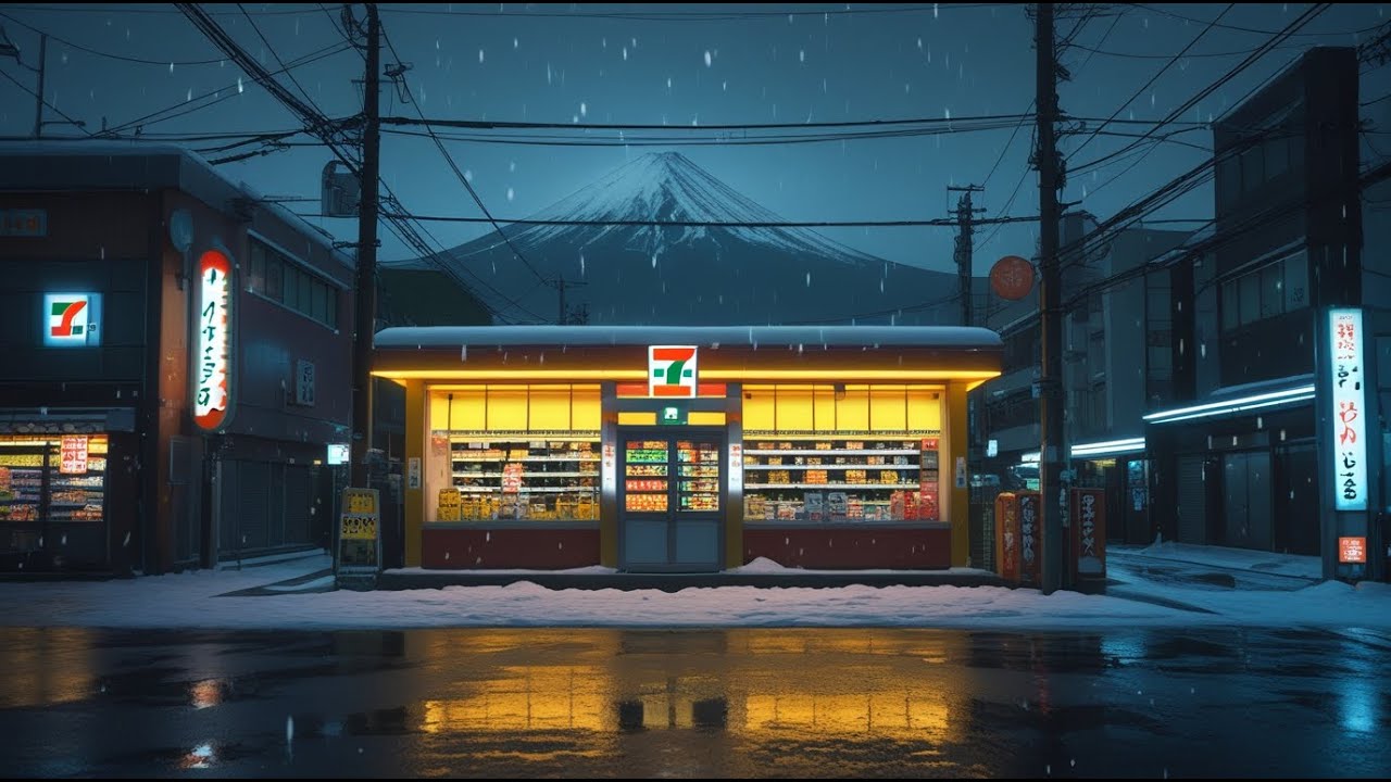 Mount Fuji Winter Nights 🌌 Relax & Study Music