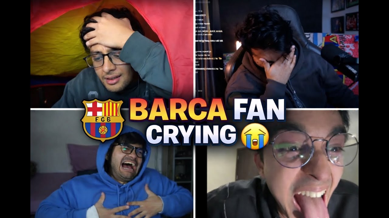 Madrid fans enjoying barca fan crying