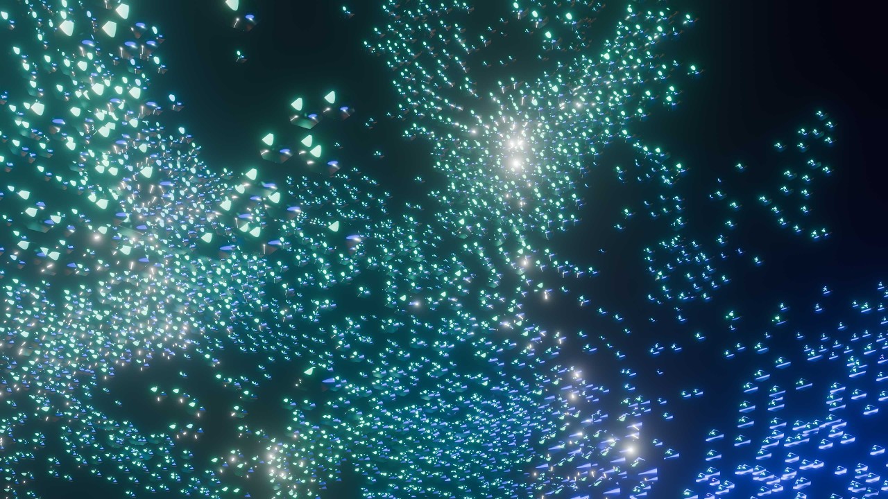 Drift | Dark Ambient Soundscape + Particle Flow Animation [Blender 3D]