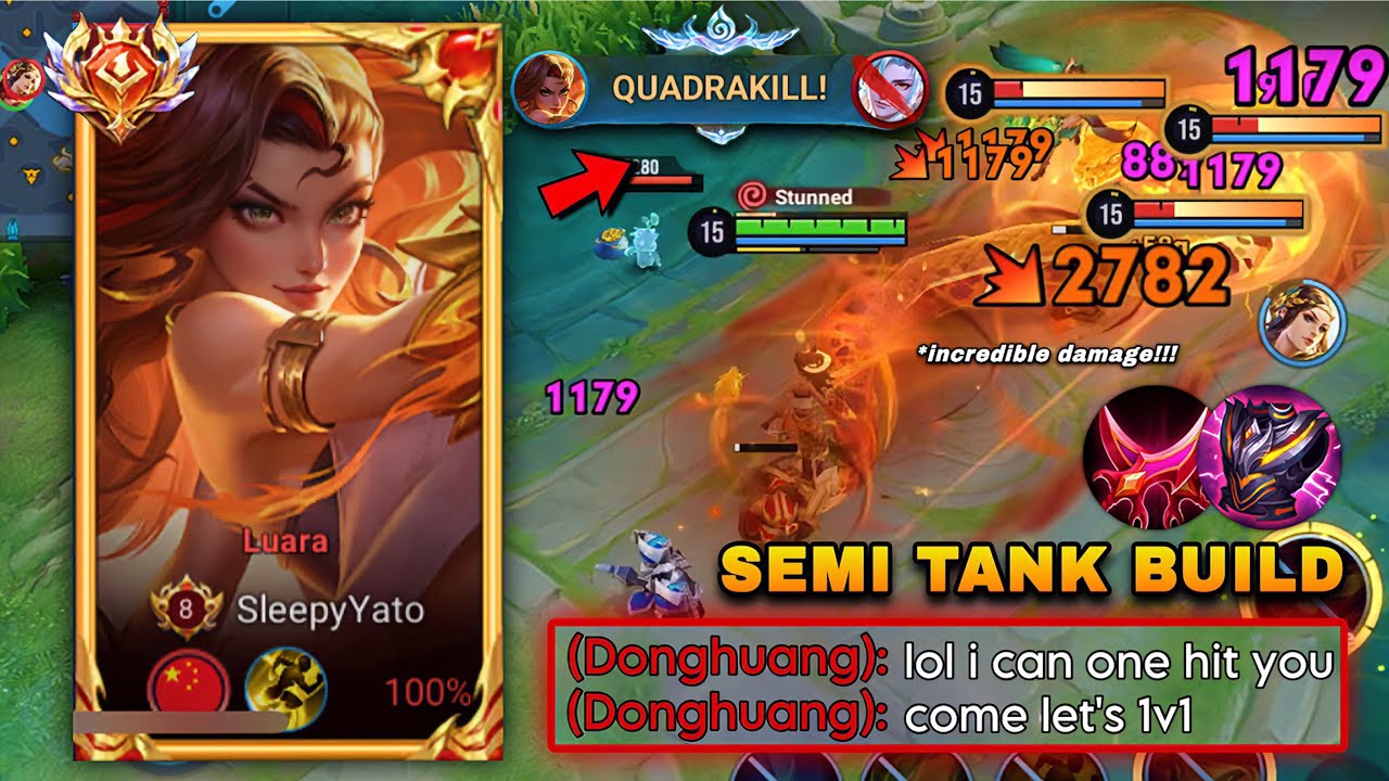 LUARA SEMI TANK BUILD & INSANE LIFESTEAL IS THE NEW META IN FARM LANE! | CHINA LUARA BUILD & ARCANA