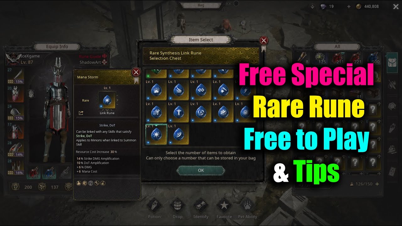 Undecember Free Special Rare Rune For Free to Play & Tips