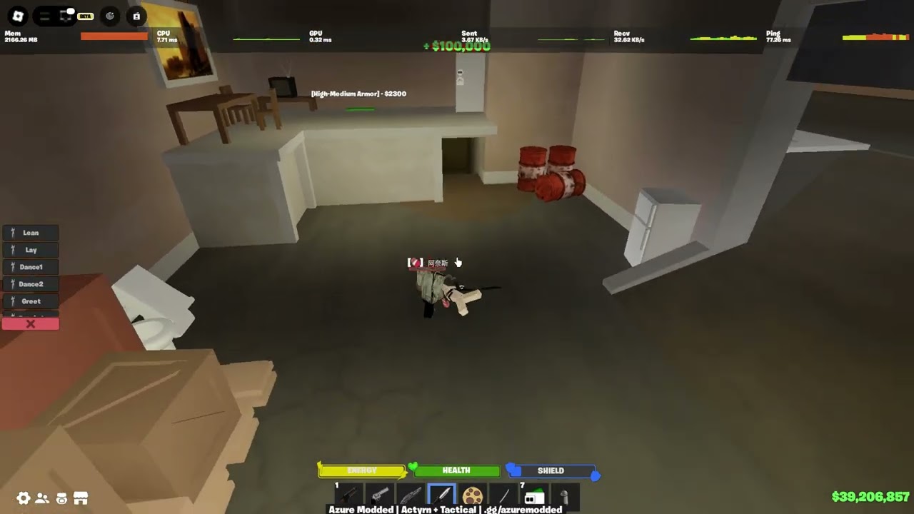 Playing Katana Hood with my friend