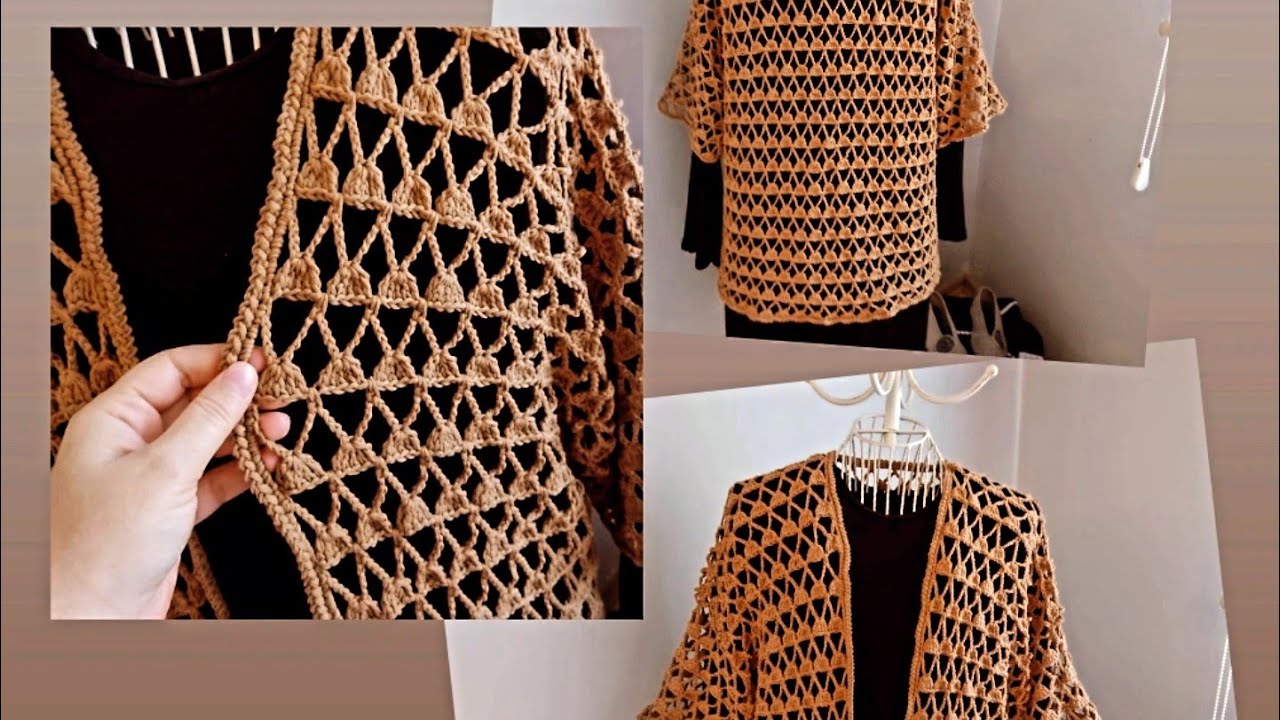 Başka Yerde Yok 💯 Kolay Tığ İşi Örgü Hırka Yapımı 👑 #crochet #tigisi #örgü #diy