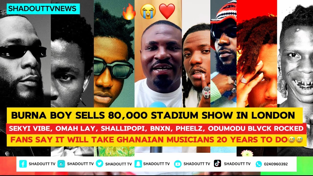 Концерт Burna Boy на стадионе вместимостью 80 000 человек. Ни один ганец не выступал. Seyi Vibes,...
