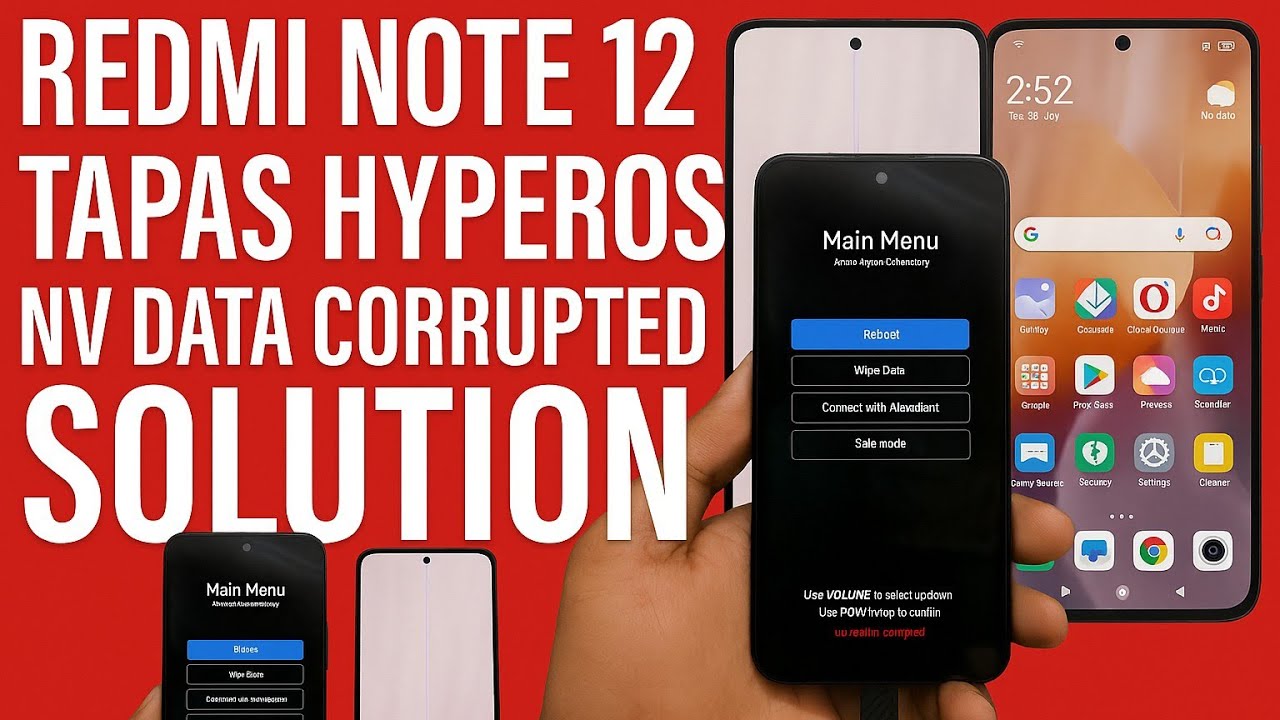 Redmi Note 12 4G (Tapas/Topaz) NV Data Corrupted Hyperos Solution. #unlockpoint