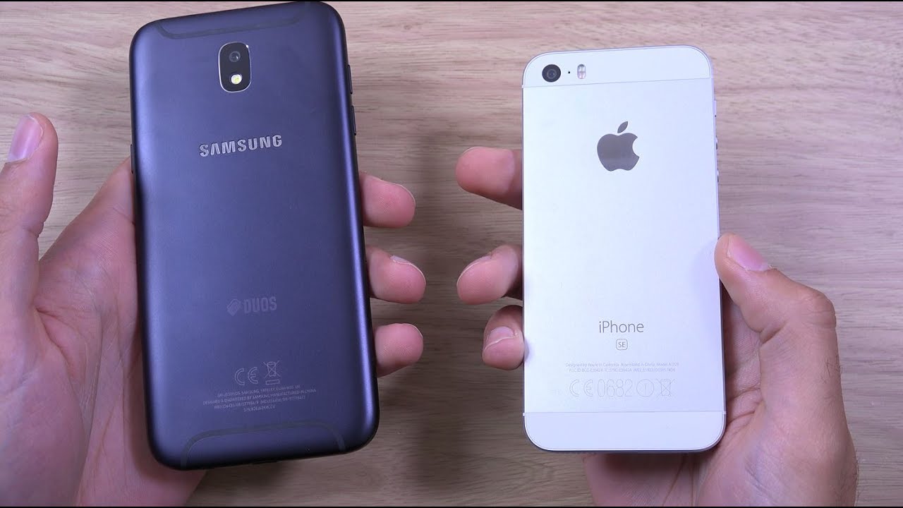 Samsung Galaxy J5 Pro 2017 vs iPhone SE - Speed Test!