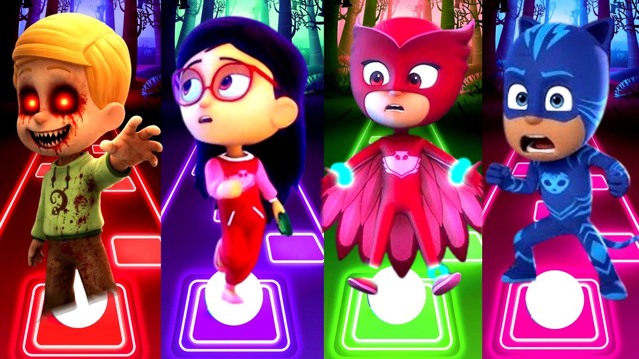 PJ Masks: Owlette 🆚 Catboy 🆚 Gekko 🆚 An Yu 🎶 Tiles Hop EDM Rush