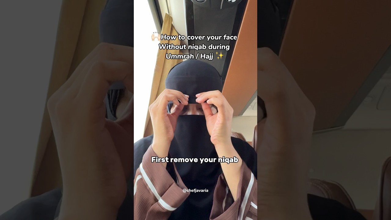 How to cover your face without niqab during Hajj / Umrah #shortvideo #ytshort #viral #hajj2024 #fyp