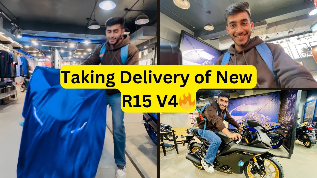 Taking Delivery of New R15 V4 Black Edition | Sumit Singh