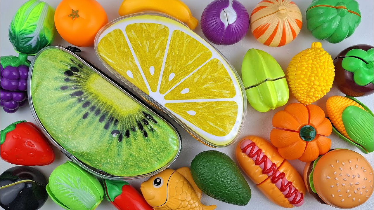 How to Cutting Wooden & Plastic Fruit Vegetables, Pizza, Chicken, Bread | Satisfying Video ASMR