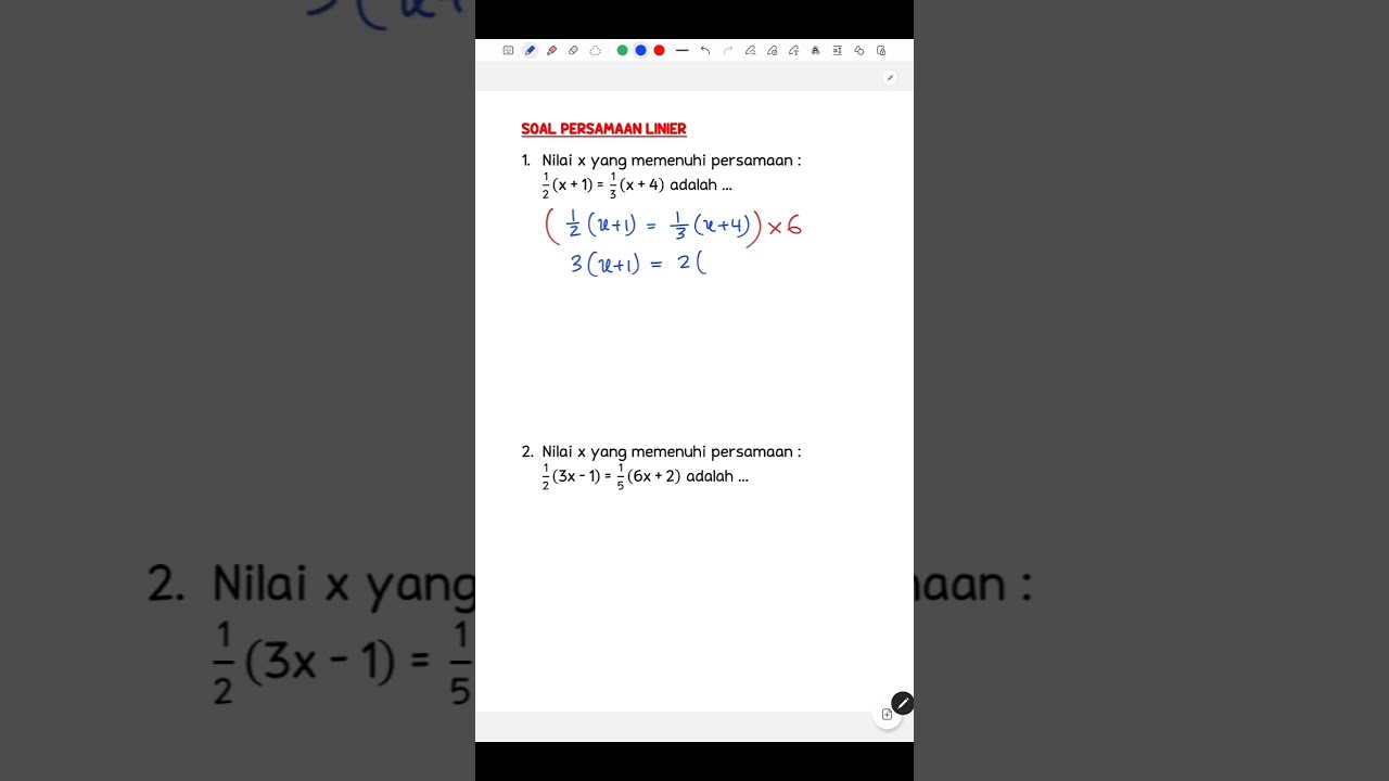 Sistem Persamaan Linier #persamaanlinear #maths #mtk #matematika #mathematics #fyp #viralvideo