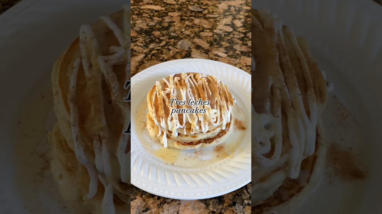 Tres leches pancakes 🥞 #food #shorts #breakfastrecipe #treslechescake #pancake