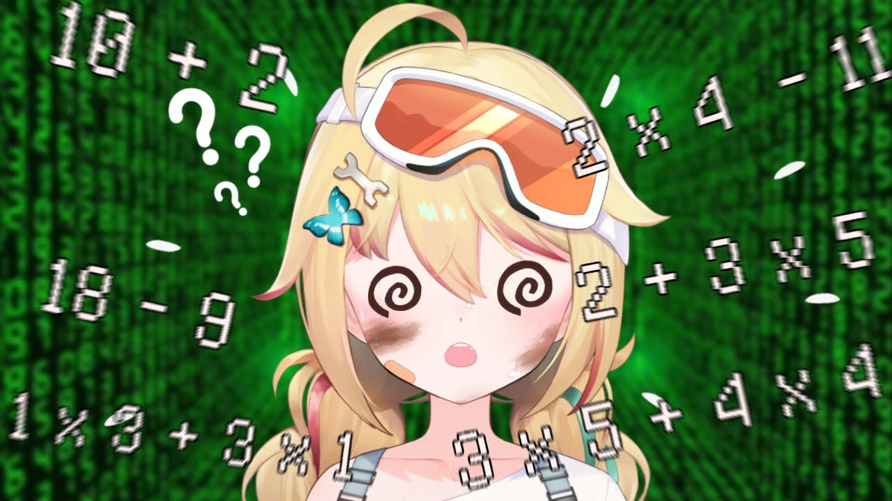 blonde VTuber vs fifth grade math