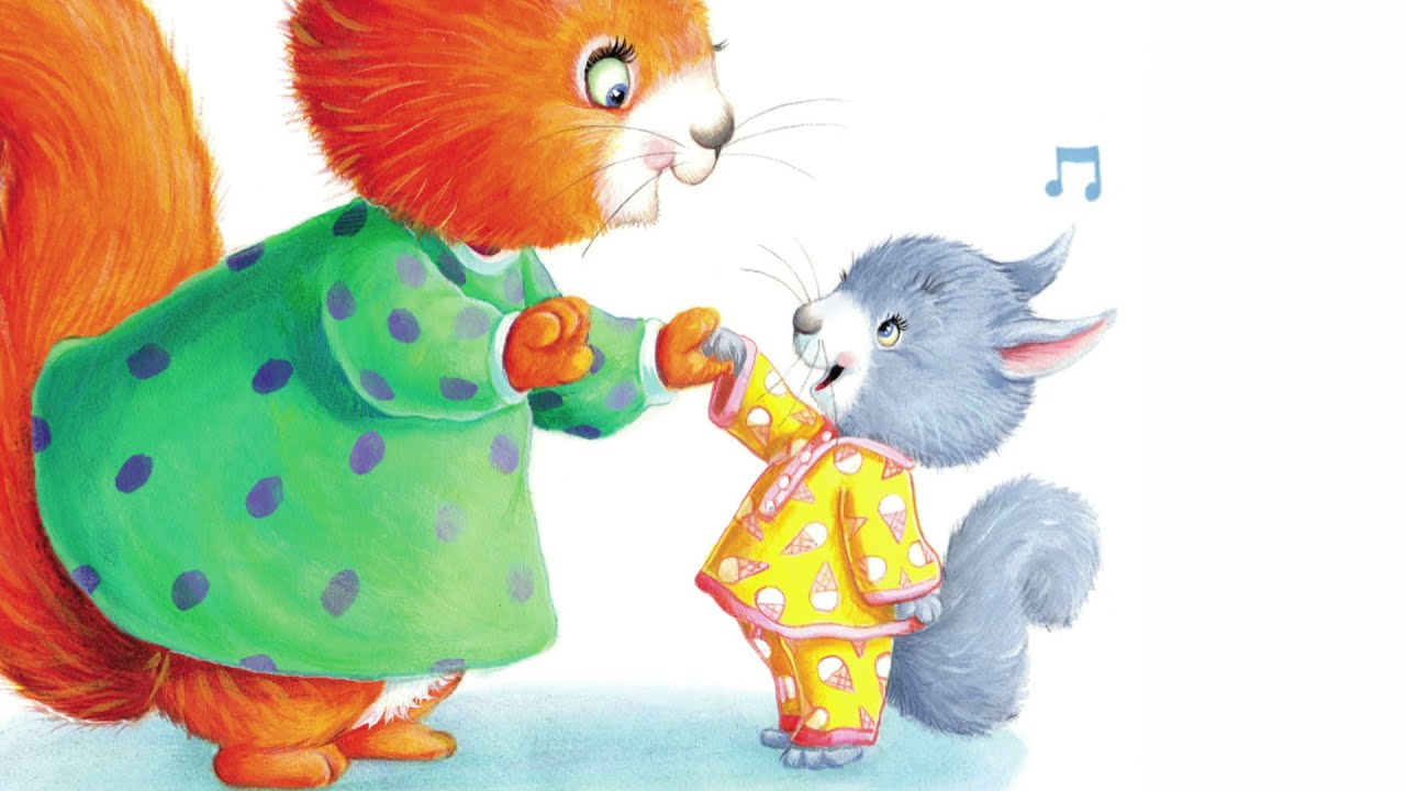 Sweet Dreams Ahead Time for Bed Lullaby - Little Girl Squirrel and Grandma Squirrel SING!