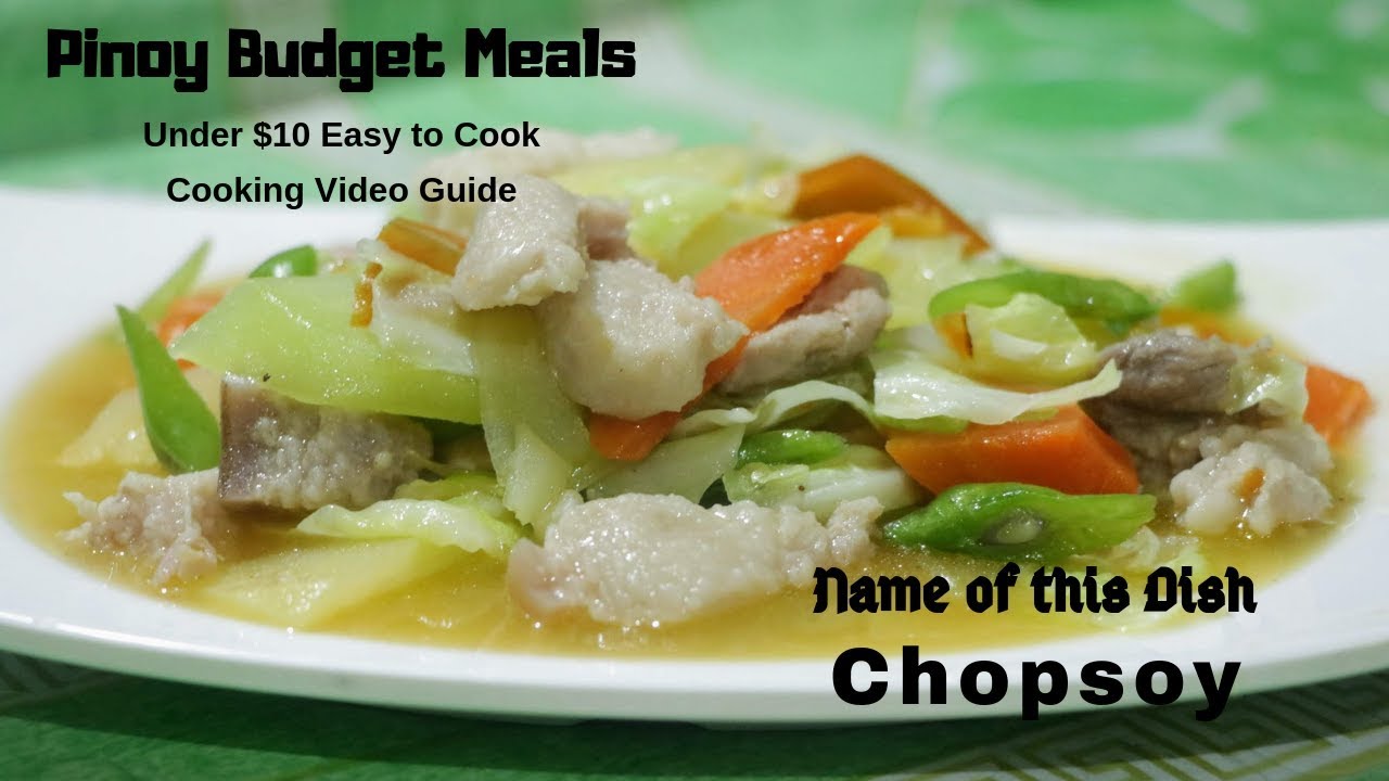 Chop suey with pork 5 minutes Cooking Filipino Style Meal #2