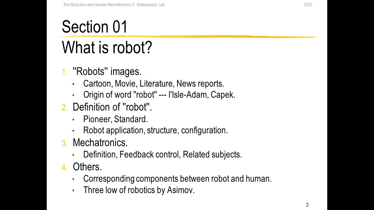 Robotics [01/14] 2025/10/08.