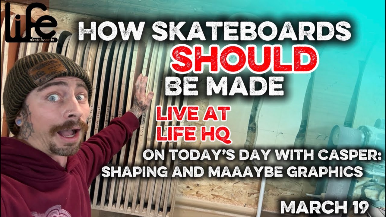 How Skateboards SHOULD be Made: Handcrafted Skateboard decks made Live at Life Skateboards Workshop