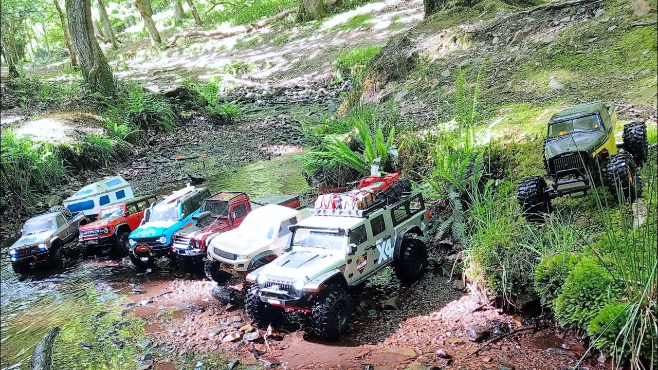 Rc crawlers vanquish and off road caravan makes the trail#rccrawler #rc4x4 #rcoffroad #rctrucks