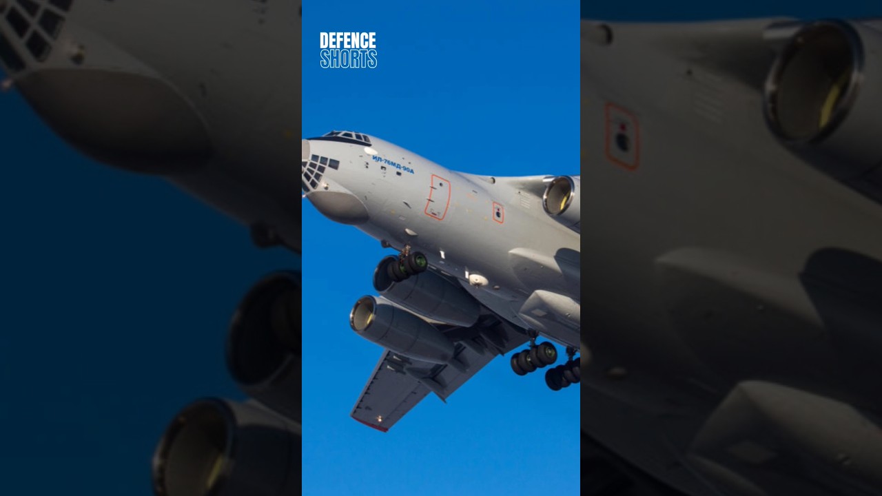 India shows interest in Russia's upgraded II-76MD- 90A military transport plane #shorts
