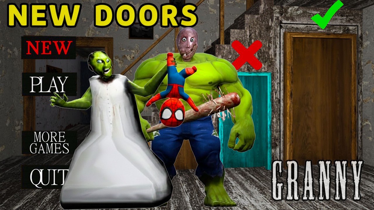 Playing as Spider Man Baby vs Secret Door Challenge in Granny House - Funny Horror Animation