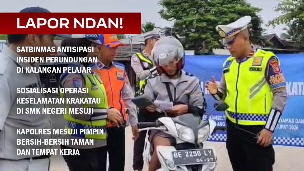 Satlantas Polres Mesuji Inspeksi Kendaraan Umum Jelang Mudik
