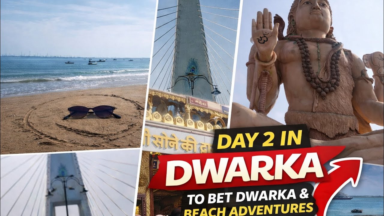 From Dwarka to Bet Dwarka 🙏 | Temples, Sea & Blessings | Dwarka Vlog Day 2 ✨