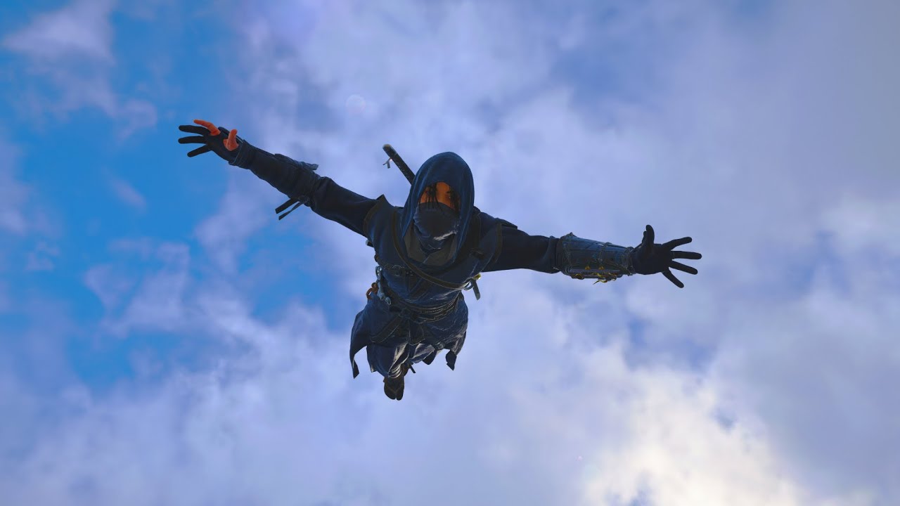 Assassin's Creed Shadows No HUD - Bullying enemies in Nochiseyama Castle (Full Ninja Stealth)
