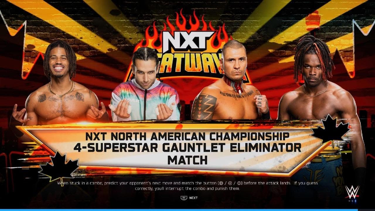 WWE 2K25 Je'Von Evans vs Wes Lee Vs Noam Dar Vs Eddy Thorpe - North American Title - NXT Heatwave