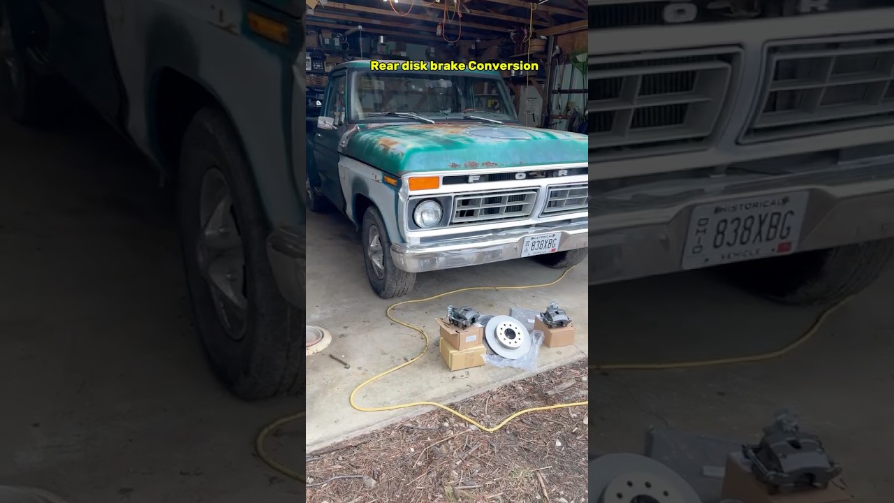 Rear disc brake conversion in my 1977 f100 and @BlasterProducts  save the day #f100